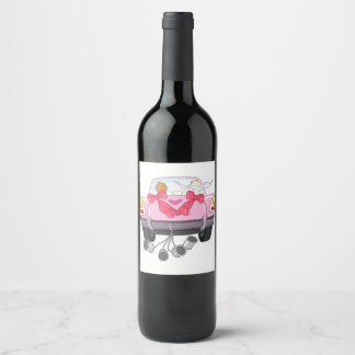 Just Married Car 27 Wine Label