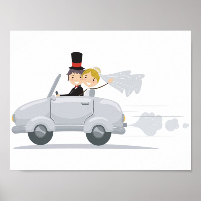 Just Married Car Poster (Front)
