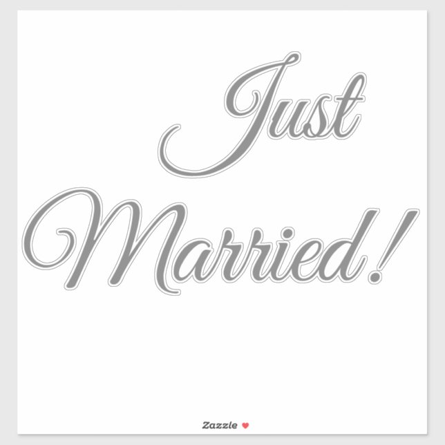 Just Married Car Window (Sheet)