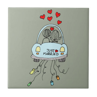Just Married Ceramic Tile