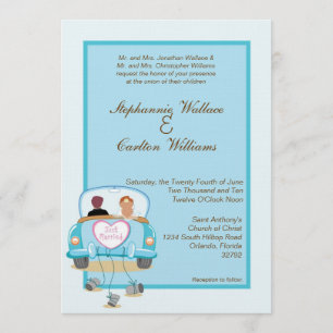 Just Married Classic Car Wedding Invitation