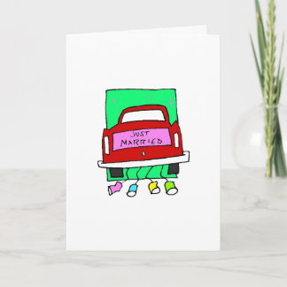 Just Married Congratulations Wedding Card