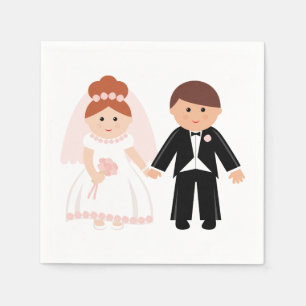 Just Married Couple Paper Napkins