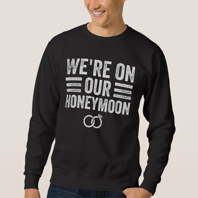 Just Married Couples Matching Honeymoon Sweatshirt (Front)