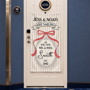 Just Married Cruise Cabin Door Decor Banner