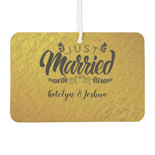 Just Married   Custom Photo Car Air Freshener