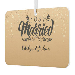 Just Married Custom Photo Car Air Freshener