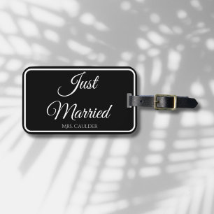 Just Married Custom Wedding Honeymoon Gift - Luggage Tag