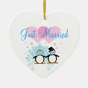 Just Married - Customisable Ceramic Tree Decoration