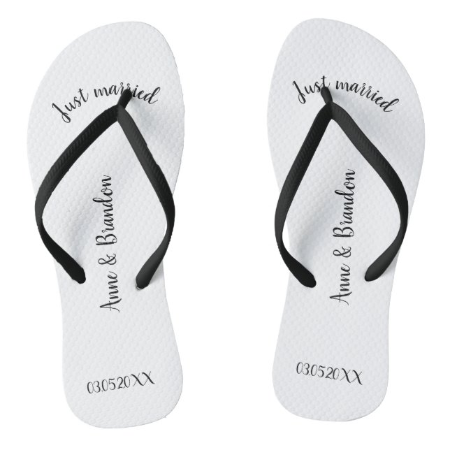 Just married customizable thongs (Footbed)