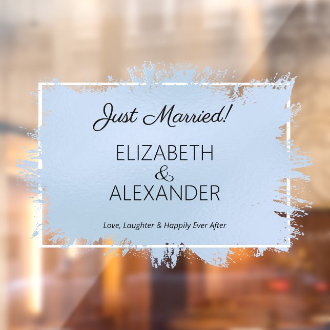 Just Married! Dusty Blue Faux Foil (Sheet 2)