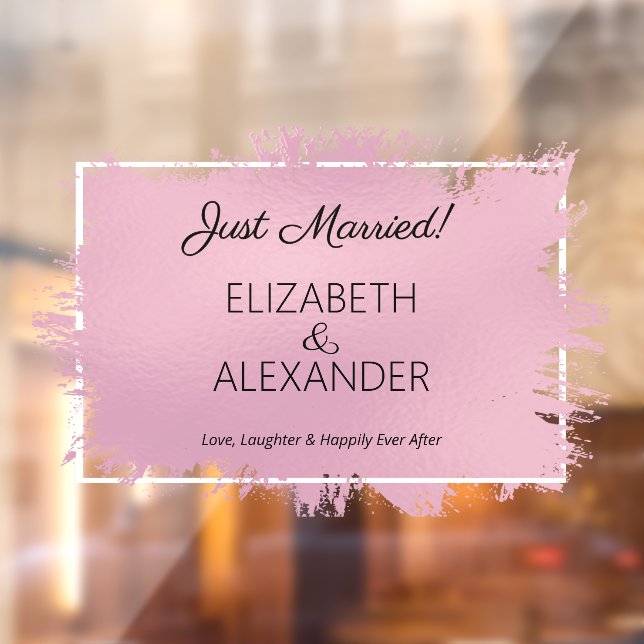 Just Married! Dusty Pink Faux Foil (Sheet 2)