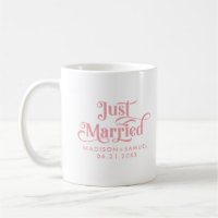 Just Married Elegant Pink Typography