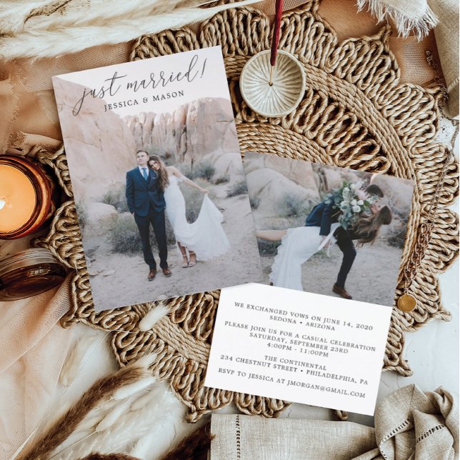 Just Married Eloped Announcement Invite (Creator Uploaded)
