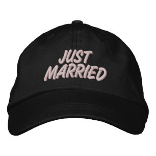 Just Married Embroidered Hat