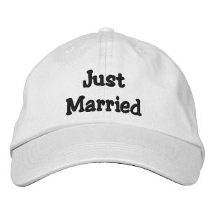 Just Married Embroidered Hat