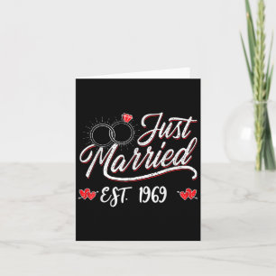 Just Married Est 1969 Husband Wife 56th Wedding An Card