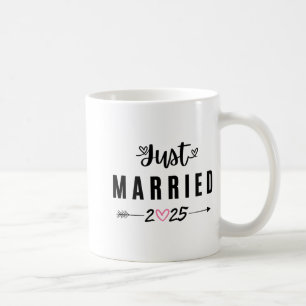 Just Married Est 2025 Honeymoon Wedding Couples An Coffee Mug