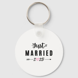 Just Married Est 2025 Honeymoon Wedding Couples An Key Ring