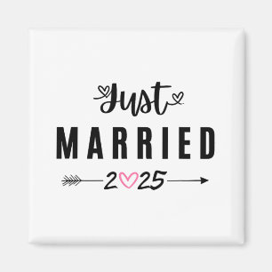 Just Married Est 2025 Honeymoon Wedding Couples An Magnet