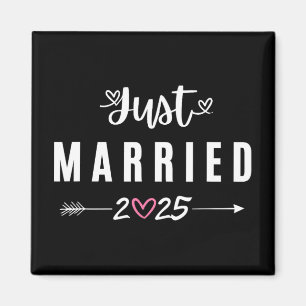 Just Married Est 2025 Honeymoon Wedding Couples An Magnet