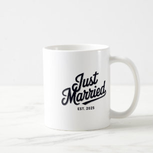 Just Married Est 2025 Wedding Wife Mr & Mrs Br Coffee Mug