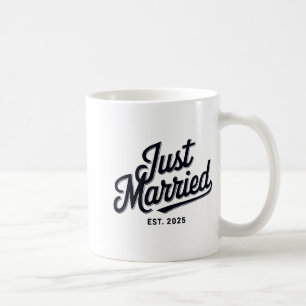 Just Married Est 2025 Wedding Wife Mr And Mrs Brid Coffee Mug
