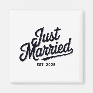 Just Married Est 2025 Wedding Wife Mr And Mrs Brid Magnet