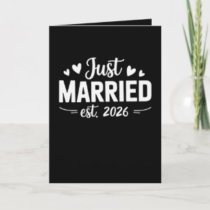 Just Married Est 2026 Wedding Party Wife Husband Card