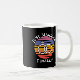 Just Married Finally Married Funny Bride Groom Hon Coffee Mug
