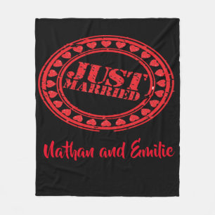 Just married fleece blanket