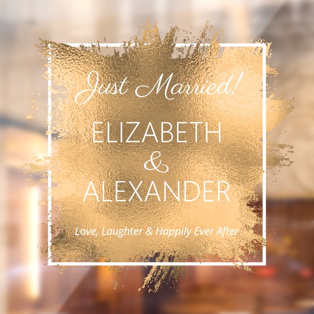 Just Married! Gold Faux Foil (Sheet 2)