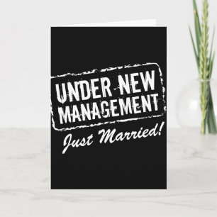 Just Married greeting cards Under new management
