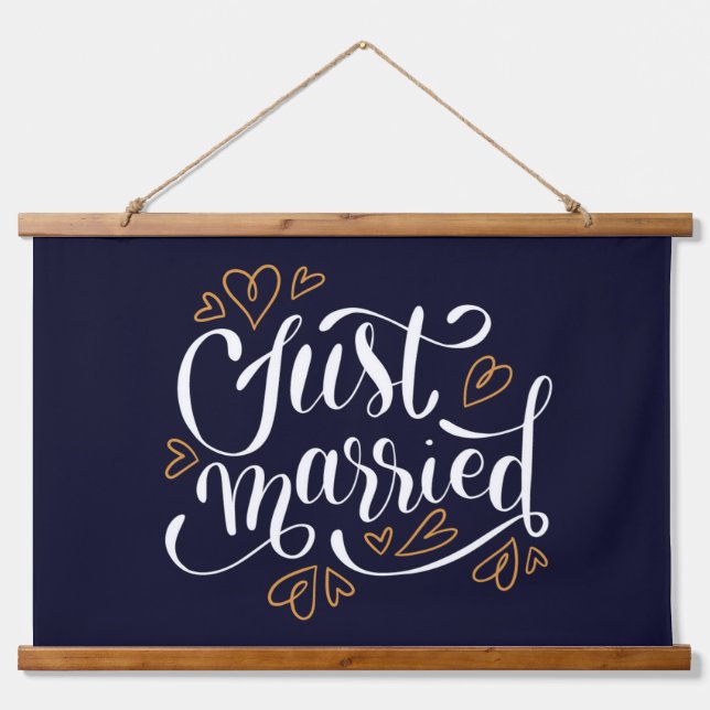 Just Married  Hanging Tapestry (Front)