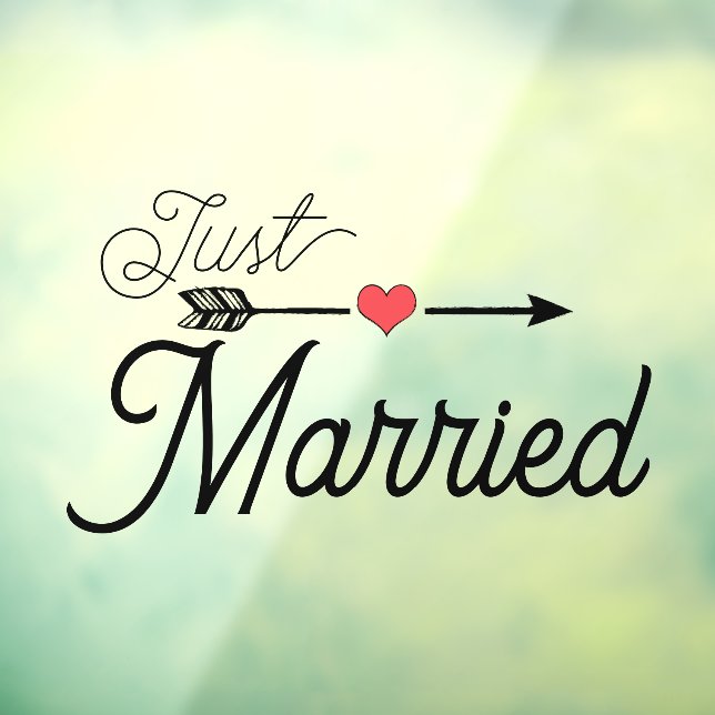Just Married Heart Arrow Red (Sheet 3)