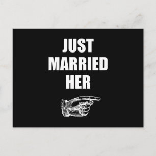 Just Married Her Announcement Postcard