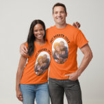 Just Married His And Hers Orange Unisex T-Shirt<br><div class="desc">Cute fun orange t.shirts for the bride and groom to wear on their honeymoon. To change the text and photo click on the personalise button.</div>