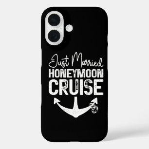Just Married Honeymoon Cruise Ring Matching Gifts iPhone 16 Case