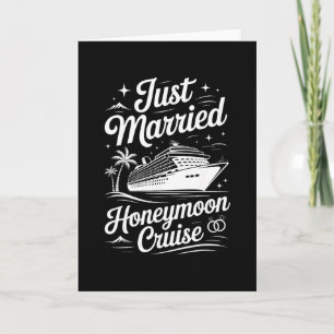 Just Married Honeymoon Matching Cruise Ship Vacati Card