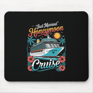 Just Married Honeymoon Matching Cruise Ship Vacati Mouse Pad