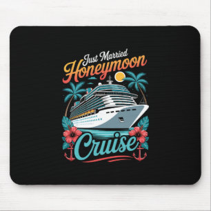 Just Married Honeymoon Matching Cruise Ship Vacati Mouse Pad