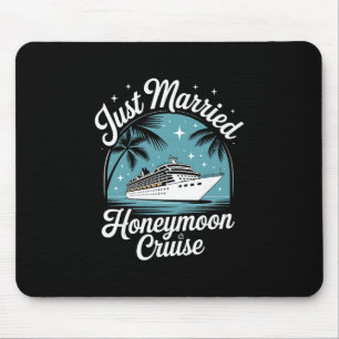 Just Married Honeymoon Matching Cruise Ship Vacati Mouse Pad