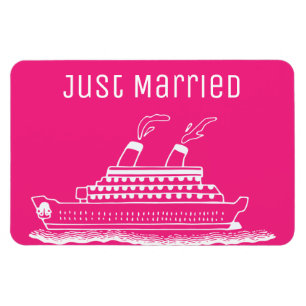 Just Married Honeymoon Wedding Cruise Cabin Door M Magnet