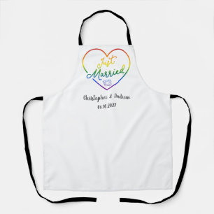 Just Married III - LGBTQ Wedding Apron