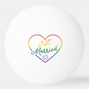 Just Married III - LGBTQ Wedding Ping Pong Ball