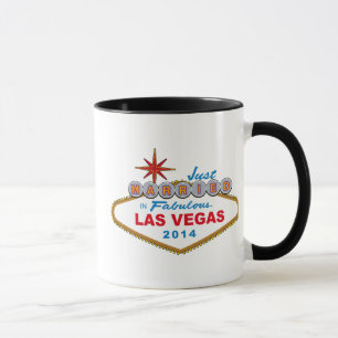 Just Married In Fabulous Las Vegas 2014 (Sign) Mug