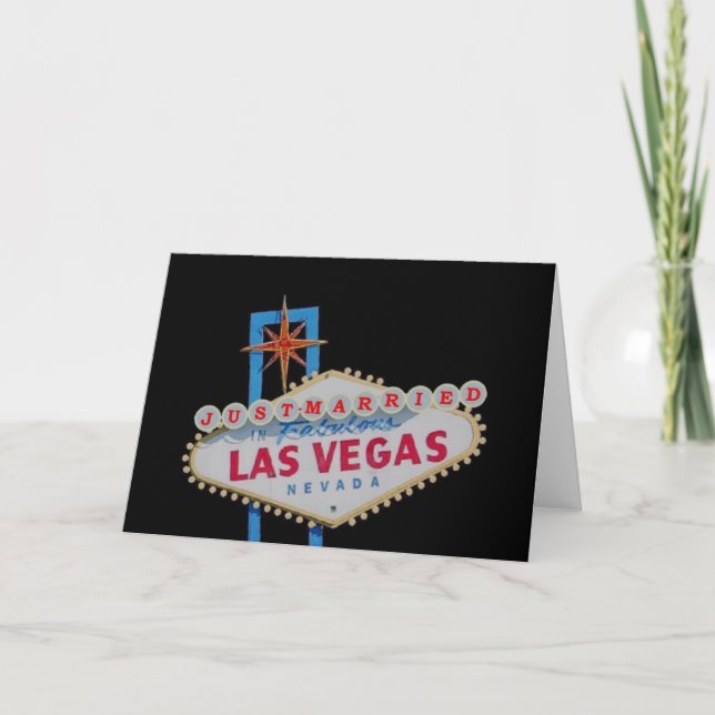 JUST MARRIED IN LAS VEGAS CARD (Front)