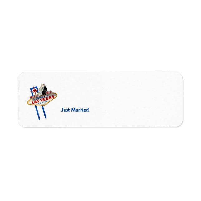 Just Married in Las Vegas Label Return Address Label (Front)