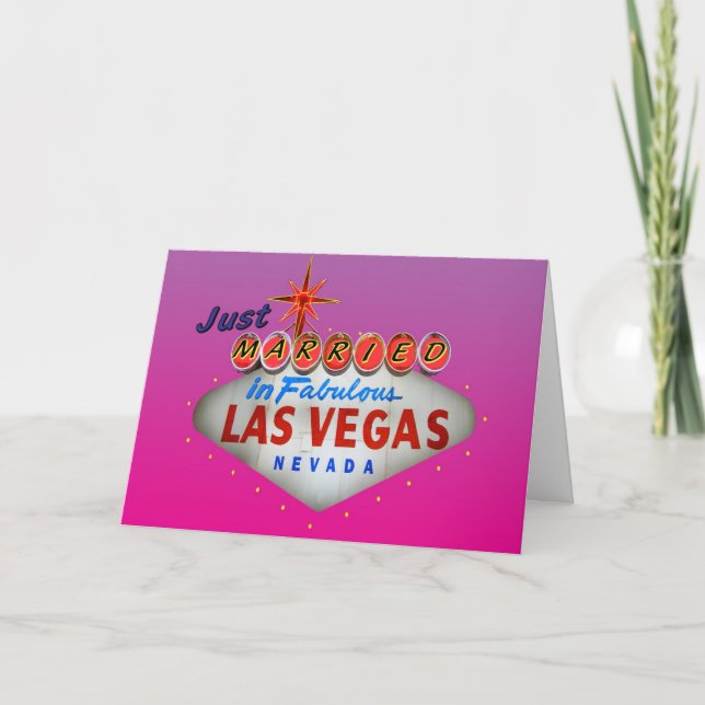 Just Married in Las Vegas Wedding Invitations (Front)