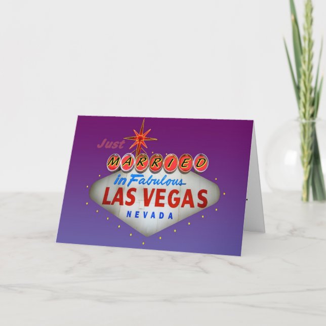 Just Married in Las Vegas Wedding Invitations (Front)